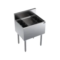 product of Krowne KR19-24DP-10 24" Underbar Ice Bin/Cocktail Unit w/ 97 lbs., 10-Circuit Cold Plate