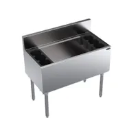 product of Krowne KR19-36DP-10 36" Underbar Ice Bin/Cocktail Unit w/ 146 lbs., 10-Circuit Cold Plate