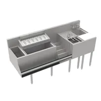 product of Krowne KR24-MT68 68" Sink Combo Underbar Ice Bin/Cocktail Station - Left