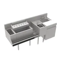 product of Krowne KR24-MT70-10 70" Sink Combo Underbar Ice Bin/Cocktail Station w/ 10 Circuit - Left