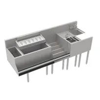 product of Krowne KR24-MT72-10 72" Sink Combo Underbar Ice Bin/Cocktail Station w/ 10 Circuit - Left