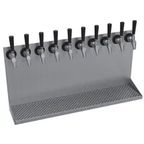 product of Krowne KWMDT-10S Wall Mounted Drip Tray, Ten Faucets, 30" OA Length, Brushed Stainless Steel