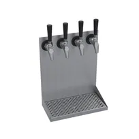 product of Krowne KWMDT-4S Wall Mounted Drip Tray, Four Faucets, Brushed Stainless Steel, 15" OA Length