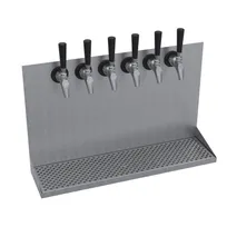 product of Krowne KWMDT-6S Wall Mounted Drip Tray, Six Faucets, 24" OA Length, Brushed, Stainless Steel