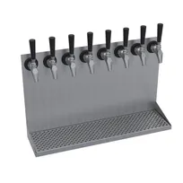product of Krowne KWMDT-8S Wall Mounted Drip Tray, Eight Faucets, 24" OA Length, Brushed Stainless Steel