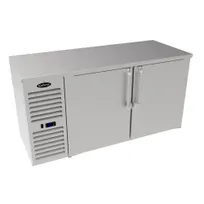 product of Krowne LS60 60" Reach-In Cooler, 60" x 24" Black Stainless Steel, 2 Doors, R290, 1/4 HP 115V, NSF7