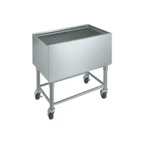 product of Krowne MB-1830 Stainless Steel Mobile Ice Bin, 97 lb, Silver