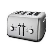 product of KitchenAid KMT4115CU 4 Slice Toaster w/ Manual High-Lift Lever, Contour Silver Color