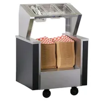 product of Lakeside 155043 Stainless Steel Open Flex Prep Tray & Flatware Cart, Vinyl Laminate Finish