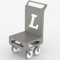 product of Lakeside 155048 Stainless Steel Utility Dolly, 300 lbs, 30x20 Platform, 8 Casters
