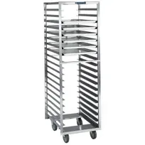 product of Lakeside 173 20 Pan End Load Full Height Stainless Steel Bun / Sheet Pan Rack w/ 3" Bottom Load Slides