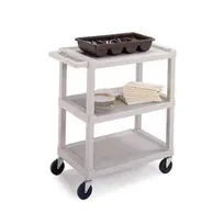 product of Lakeside 2000 3-Shelf Beige Plastic Utility Cart w/ 300-lb Capacity - 32-1/2"W x 17-1/8"D x 34-7/8"H