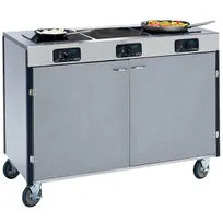 product of Lakeside 2080 Creation Express Station Mobile Cooking Cart w/ 3 Induction Burner, No Filtration System