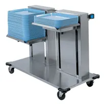 product of Lakeside 2819 Mobile Double Platform Cantilever Tray Dispenser for 15" x 20" Trays