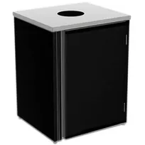 product of Lakeside 3310 Waste Station, 26-1/2"W x 23-1/4"D x 34-1/2"H, 35 Gallon, Stainless Steel, Drop Top