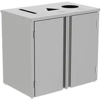 product of Lakeside 3315 Recycle Station, 37.5"W x 23.25"D x 34.5"H, 3-Stream, 50-100 Gallon, Stainless Steel