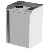 product of Lakeside 3320 Waste Station 26.5"W x 23.25"D x 34.5"H Top Access 30-Gallon 2-Stream Trash/Liquids