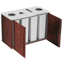 product of Lakeside 3418 Recycle Station, 48"W x 23"D x 34"H, 4-Stream, Stainless Steel, 92 Gallon Capacity
