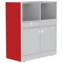 product of Lakeside 4608 Mobile Waitress Station, 48"W x 23"D x 55"H, Stainless Steel, Adjustable Shelves, Utility Drawers