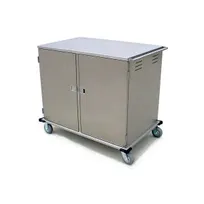 product of Lakeside 5624 Low Profile 24 Tray Elite Series Enclosed Meal Delivery Cart w/ 2 Compartments