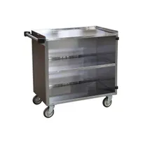 product of Lakeside 644 3 Shelves Stainless Steel Enclosed Bus Cart - 500 lbs. Capacity