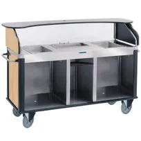 product of Lakeside 682-20 Stainless Steel Serv'n Express Mobile Vending Kiosk w/ 3 Compartments