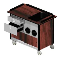 product of Lakeside 690-10 Food Cart w/ Drawers, Stainless Steel Storage Compartment with Sliding Doors