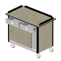product of Lakeside 690-20 Food Cart w/ Stainless Steel Storage Compartment with Additional Shelf and Sliding Doors