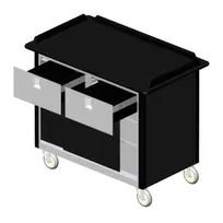 product of Lakeside 690-40 Food Cart w/ Drawers, Expanded Stainless Steel Storage Compartment