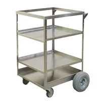 product of Lakeside 811 Stainless Steel All-Terrain Meal Delivery Cart w/ 3 Shelves