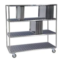 product of Lakeside 848 Stainless Steel Sheet Pan Drying Rack with 3 Shelves and 120 Pan Capacity