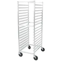 product of Lakeside 8522 18 Pan End Load Aluminum Roll-In Cooler Rack w/ Angle Ledges, 2" Bottom Load Slides