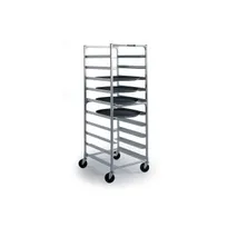 product of Lakeside 8580 10 Tray Capacity Full Height Aluminum Oval Tray Cart w/ 6" Bottom Load Slides