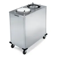 product of Lakeside 915 Mobile Enclosed Two Stack Non-Heated Adjust-A-Fit Dish Dispenser