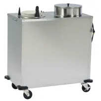 product of Lakeside E6209 Enclosed Stainless Heated Two Stack Plate Dispenser for 8 1/4" to 9 1/8" Plates