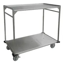 product of Lakeside PB37 Stainless Steel Open Tray Delivery Cart w/ (2) Shelves - 37"W x 29"D
