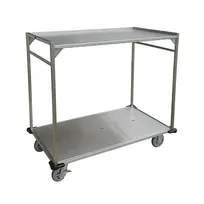 product of Lakeside PB51 Stainless Steel Open Tray Delivery Cart w/ (2) Shelves - 51"W x 29"D