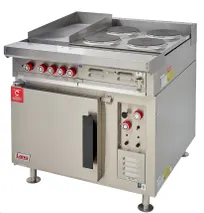 product of Lang R36C-ATCM 36" Electric Marine Heavy Duty Range w/ (2) French Plates, (2) Hot Tops, Convection Oven Base,