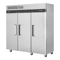 product of Turbo Air M3R72-3-N 77" 3-Section Reach-In Refrigerator w/ 3 Solid Doors, Top Mount, Aluminum Interior, 66 cu. ft.