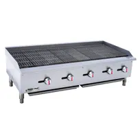 product of Magic Chef M60CB 60" Countertop Gas Radiant Charbroiler w/ (5) Burners, 150.000 BTU