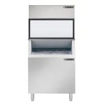 product of Maxx Ice MIM1000-B580 Cube Ice Maker, 30" Wide, 1000 Lb/Day, 580 Lb Steel Bin, R404a, ETL-cULus
