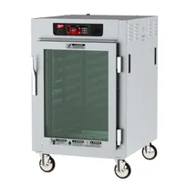 product of Metro C585-SFC-LPFS "Half Height" 2-Door Heated Holding Cabinet, Stainless Steel, Clear & Solid Doors, 2000W