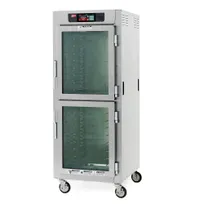 product of Metro C589-SDC-UPDS Full Height 4-Door Heated Holding Cabinet, Dutch Doors, 32"x20" Pan Capacity, Stainless Steel