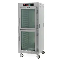 product of Metro C589L-SDC-LPDS Full Height 4-Door Dutch Glass Heated Holding Cabinet, 34-Pan Capacity, 1440W, 120V, Stainless Steel