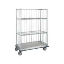 product of Metro CLTH2460C Wire Convertible Linen Truck on Wheels, Chrome Plated