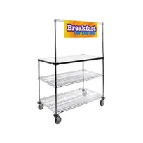 product of Metro GG2460 Stainless Steel 3-Shelf Grab n' Go Breakfast Cart - 60" x 24"