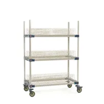 product of Metro MAX4-PR48VX2 MetroMax 4 Mobile Drying Rack with Three Tray Racks, 26" x 50" x 68"