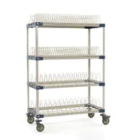 product of Metro MAX4-PR48VX4 MetroMax 4 Mobile Drying Rack with 2 Tray Racks and 2 Pan Racks, 26" x 50" x 68"