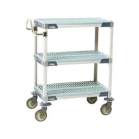 product of Metro MXUC1830G-35 MetroMax® 3-Shelf Plastic Shelving Utility Cart - 18" x 30" x 39.25"