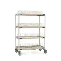 product of Metro PR48VX4-XDR MetroMax i Mobile Drying Rack with 2 Tray Racks, 2 Pan Racks and Drip Tray, 26" x 50" x 68"